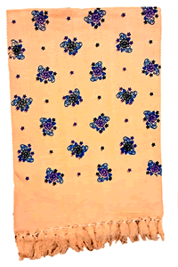 Cotton Printed Bath Towel - 1 Nos. - Orange Color